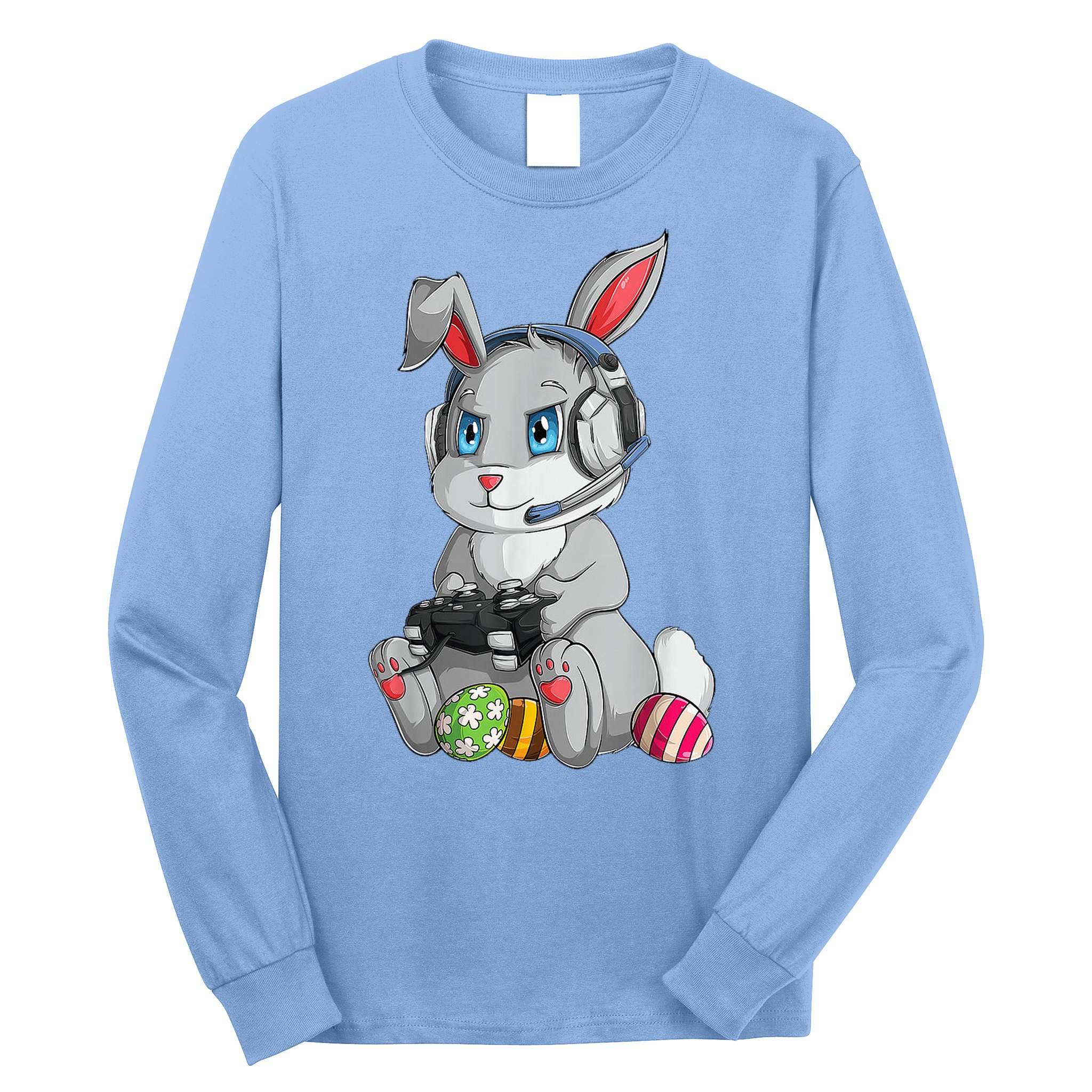 Easter Bunny Gamer Long Sleeve Shirt