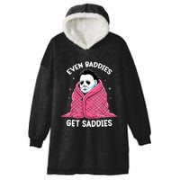 Even Baddies Get Saddies Raccoon Funny Oddly Specific Meme Hooded Wearable Blanket