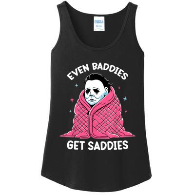 Even Baddies Get Saddies Raccoon Funny Oddly Specific Meme Ladies Essential Tank