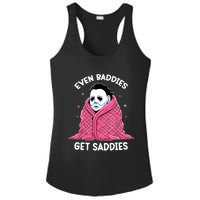 Even Baddies Get Saddies Raccoon Funny Oddly Specific Meme Ladies PosiCharge Competitor Racerback Tank