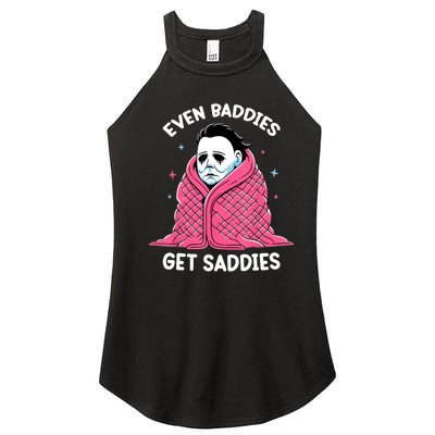 Even Baddies Get Saddies Raccoon Funny Oddly Specific Meme Women's Perfect Tri Rocker Tank