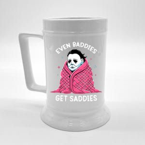 Even Baddies Get Saddies Raccoon Funny Oddly Specific Meme Beer Stein