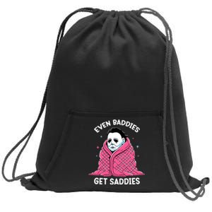 Even Baddies Get Saddies Raccoon Funny Oddly Specific Meme Sweatshirt Cinch Pack Bag