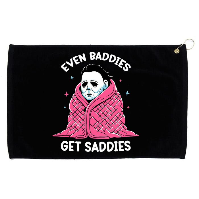 Even Baddies Get Saddies Raccoon Funny Oddly Specific Meme Grommeted Golf Towel