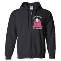 Even Baddies Get Saddies Raccoon Funny Oddly Specific Meme Full Zip Hoodie