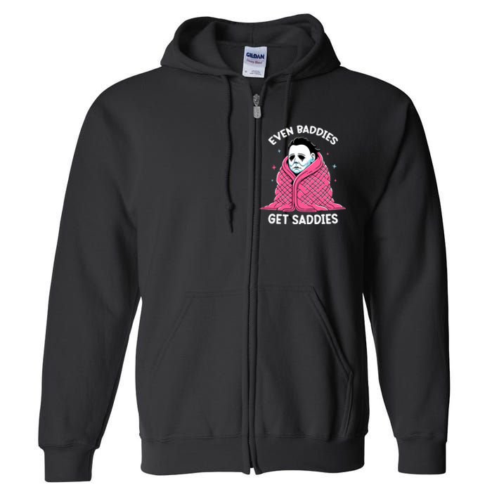 Even Baddies Get Saddies Raccoon Funny Oddly Specific Meme Full Zip Hoodie