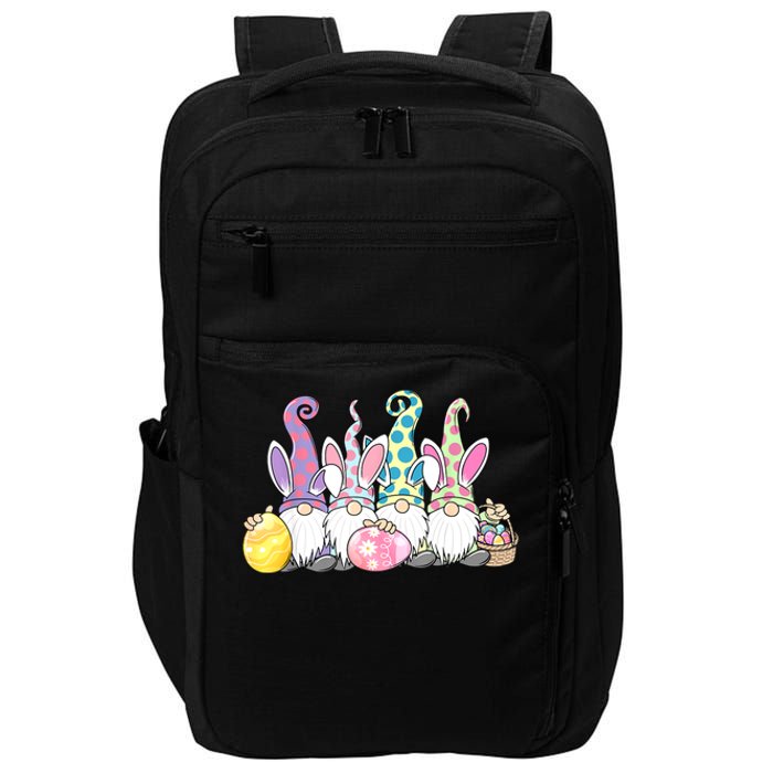 Easter Bunny Gnome Easter Eggs Hunting Women Impact Tech Backpack