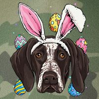 Easter Bunny German Shorthaired Pointer GSP Puppy Dog Lover Legacy Tie Dye Trucker Hat