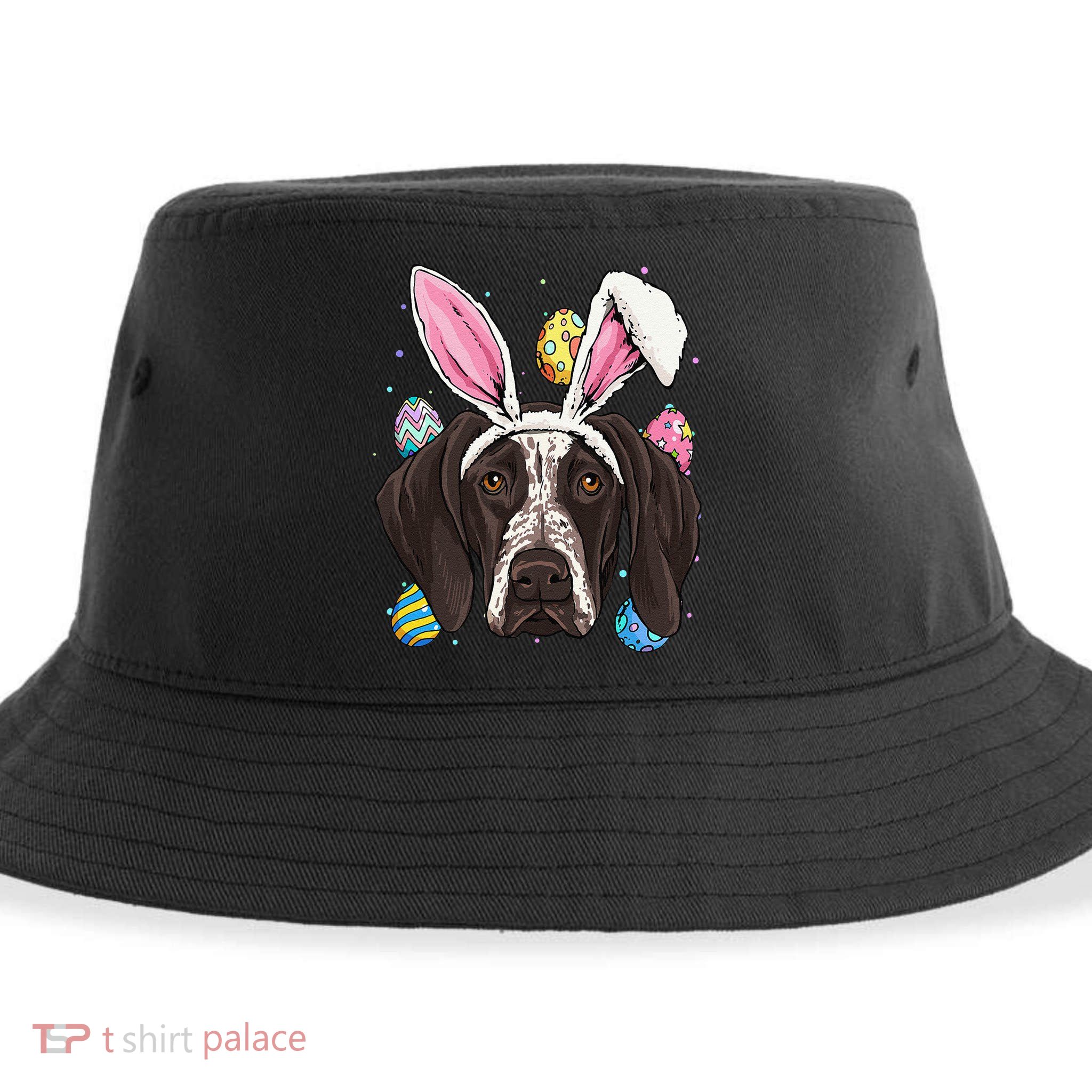 Easter Bunny German Shorthaired Pointer GSP Puppy Dog Lover Sustainable Bucket Hat