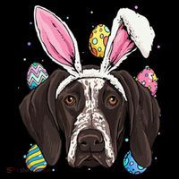 Easter Bunny German Shorthaired Pointer GSP Puppy Dog Lover Bucket Hat