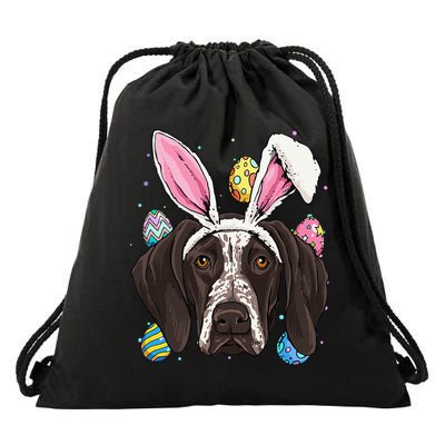 Easter Bunny German Shorthaired Pointer GSP Puppy Dog Lover Drawstring Bag