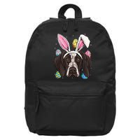 Easter Bunny German Shorthaired Pointer GSP Puppy Dog Lover 16 in Basic Backpack