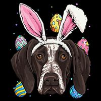 Easter Bunny German Shorthaired Pointer GSP Puppy Dog Lover 16 in Basic Backpack