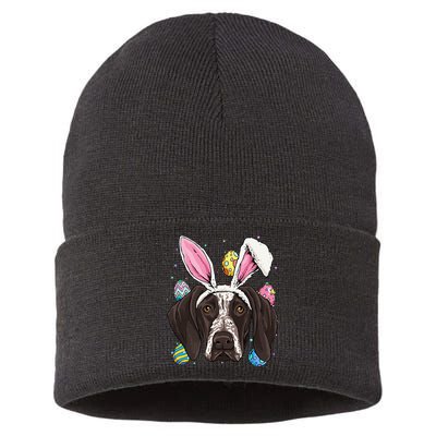 Easter Bunny German Shorthaired Pointer GSP Puppy Dog Lover Sustainable Knit Beanie