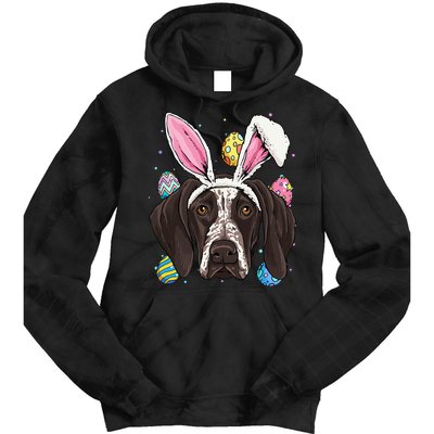 Easter Bunny German Shorthaired Pointer GSP Puppy Dog Lover Tie Dye Hoodie