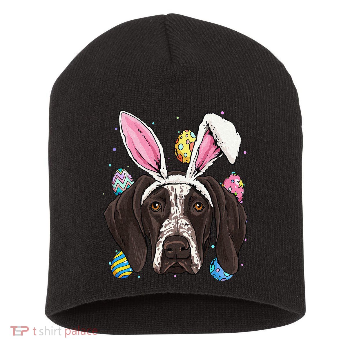 Easter Bunny German Shorthaired Pointer GSP Puppy Dog Lover Short Acrylic Beanie
