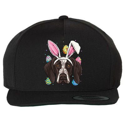 Easter Bunny German Shorthaired Pointer GSP Puppy Dog Lover Wool Snapback Cap