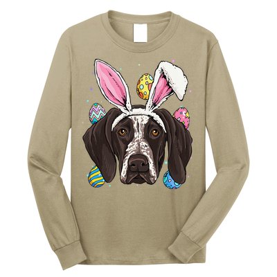 Easter Bunny German Shorthaired Pointer GSP Puppy Dog Lover Long Sleeve Shirt