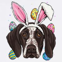 Easter Bunny German Shorthaired Pointer GSP Puppy Dog Lover Garment-Dyed Sweatshirt