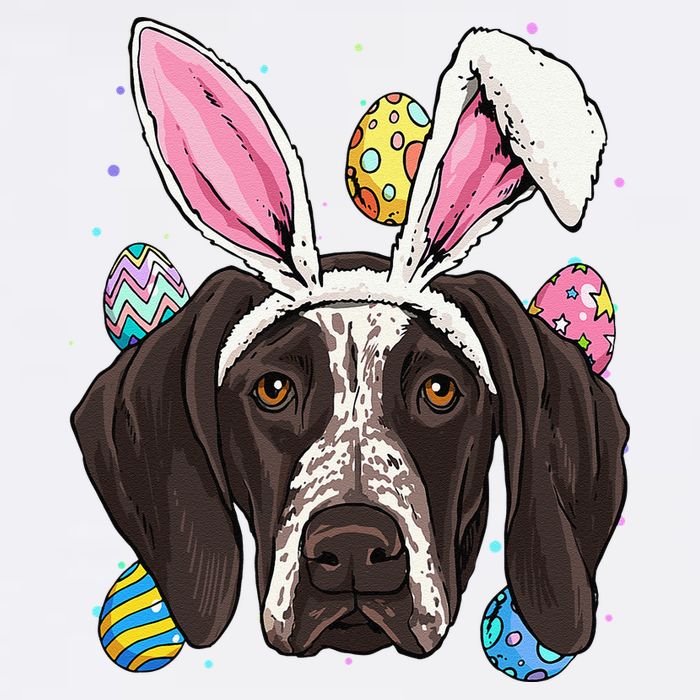 Easter Bunny German Shorthaired Pointer GSP Puppy Dog Lover Garment-Dyed Sweatshirt