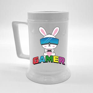 Easter Bunny Gamer Rabbit Easter Day Gaming Gift Beer Stein