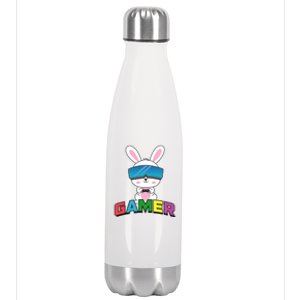 Easter Bunny Gamer Rabbit Easter Day Gaming Gift Stainless Steel Insulated Water Bottle