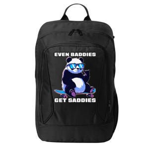 Even Baddies Get Saddies Funny Meme Cute Panda City Backpack