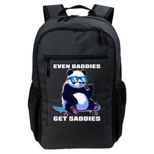 Even Baddies Get Saddies Funny Meme Cute Panda Daily Commute Backpack