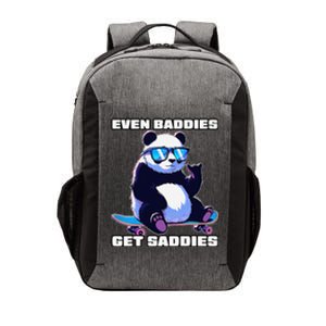 Even Baddies Get Saddies Funny Meme Cute Panda Vector Backpack