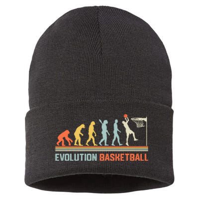 Evolution Basketball Gift For Basketball Gift Bball Sustainable Knit Beanie