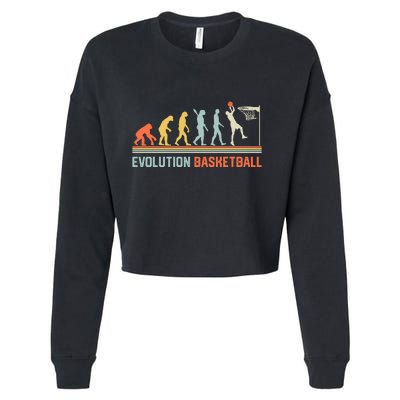 Evolution Basketball Gift For Basketball Gift Bball Cropped Pullover Crew