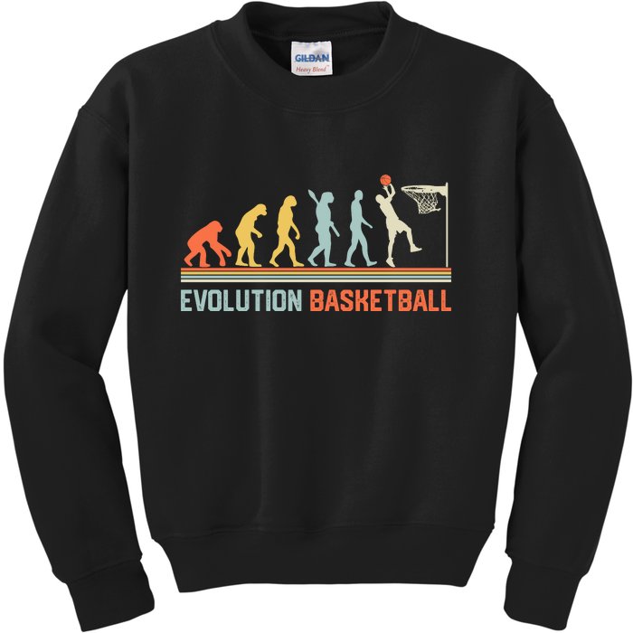 Evolution Basketball Gift For Basketball Gift Bball Kids Sweatshirt