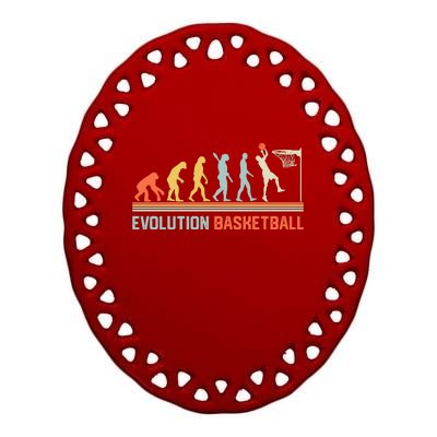 Evolution Basketball Gift For Basketball Gift Bball Ceramic Oval Ornament