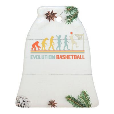 Evolution Basketball Gift For Basketball Gift Bball Ceramic Bell Ornament