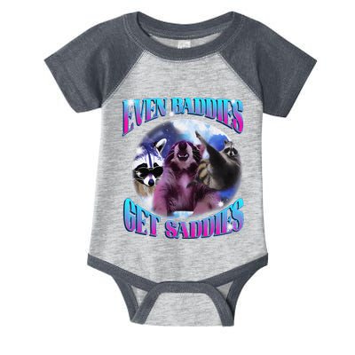 Even Baddies Get Saddies Opossum Funny Infant Baby Jersey Bodysuit