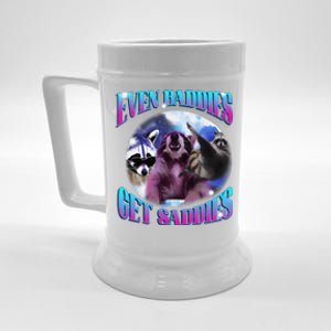 Even Baddies Get Saddies Opossum Funny Beer Stein