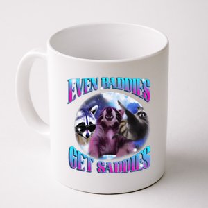 Even Baddies Get Saddies Opossum Funny Coffee Mug