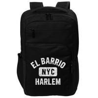 El Barrio Harlem Nyc Gym Style Distressed White Print Gift Impact Tech Backpack
