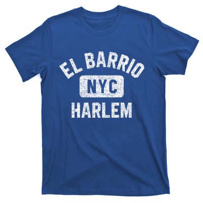 El Barrio Harlem Nyc Gym Style Distressed White Print Gift T-Shirt