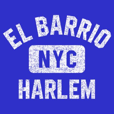 El Barrio Harlem Nyc Gym Style Distressed White Print Gift T-Shirt