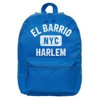 El Barrio Harlem Nyc Gym Style Distressed White Print Gift 16 in Basic Backpack