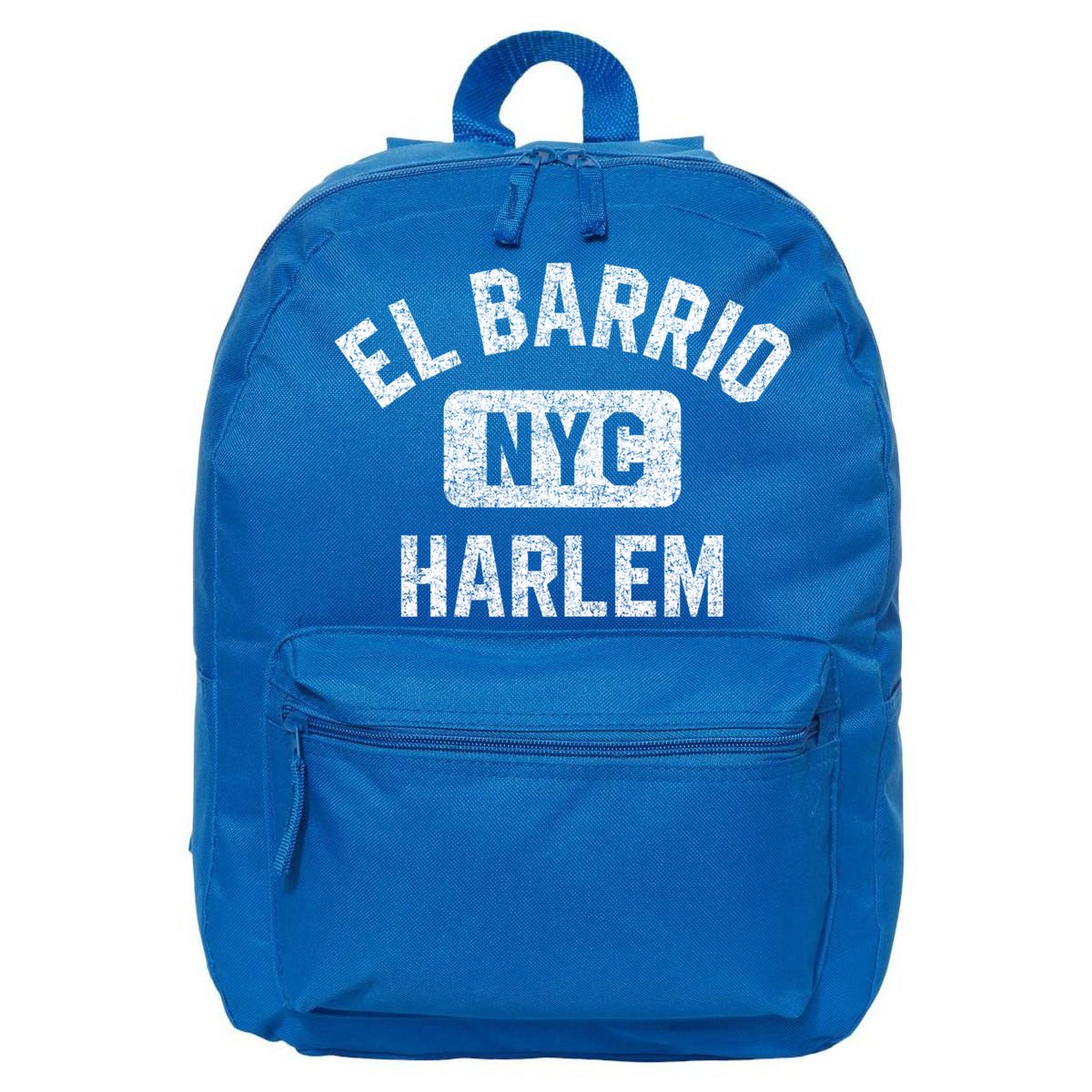 El Barrio Harlem Nyc Gym Style Distressed White Print Gift 16 in Basic Backpack