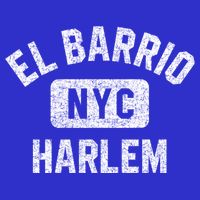 El Barrio Harlem Nyc Gym Style Distressed White Print Gift Women's V-Neck T-Shirt