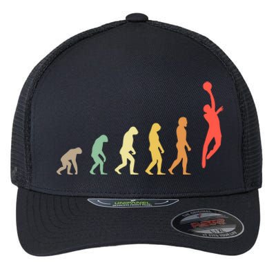 Evolution Basketball Human Evolution Basketball Player Silhouette Basketball Flexfit Unipanel Trucker Cap