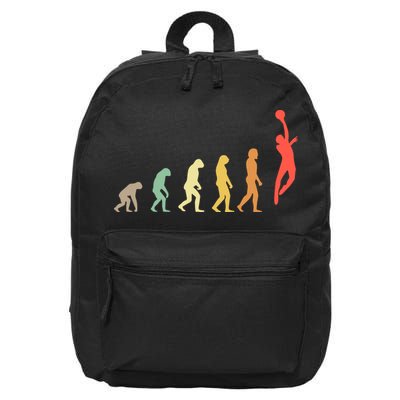 Evolution Basketball Human Evolution Basketball Player Silhouette Basketball 16 in Basic Backpack