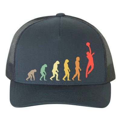 Evolution Basketball Human Evolution Basketball Player Silhouette Basketball Yupoong Adult 5-Panel Trucker Hat