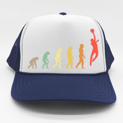 Evolution Basketball Human Evolution Basketball Player Silhouette Basketball Trucker Hat