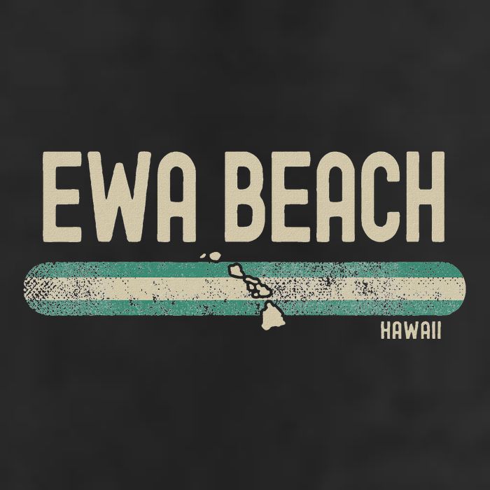 Ewa Beach Hi Hawaii Travel & 80s Style 7 Panel Mesh Trucker Snapback Hat