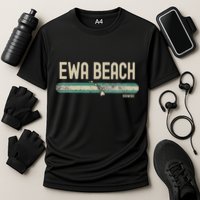 Ewa Beach Hi Hawaii Travel & 80s Style Cooling Performance Crew T-Shirt