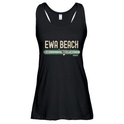 Ewa Beach Hi Hawaii Travel & 80s Style Ladies Essential Flowy Tank